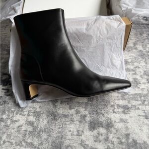 J. Crew Black Heeled Snip Toe Booties